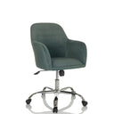 Siège de bureau à domicile SOLAO 300 avec revêtement en tissu vert et piètement brillant de hjh OFFICE