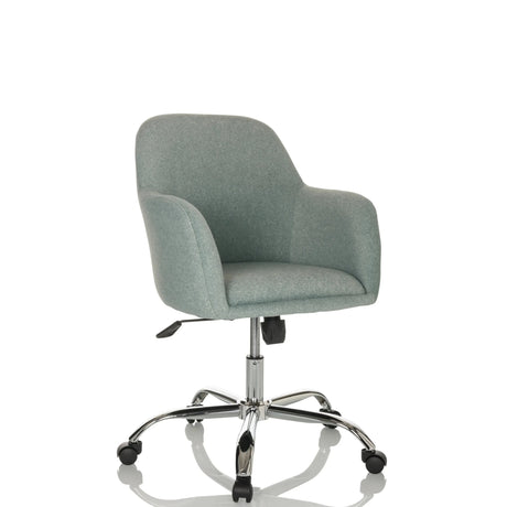 Siège de bureau à domicile SOLAO 300 avec revêtement en tissu vert menthe et pied en étoile brillant de hjh OFFICE