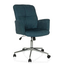 Siège de bureau à domicile SOLAO 400 avec revêtement en tissu pétrole et piètement étoile brillant de hjh OFFICE