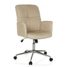 Siège de bureau à domicile SOLAO 400 avec revêtement en tissu beige et pied en étoile brillant à roulettes de hjh OFFICE