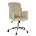 Siège de bureau à domicile SOLAO 400 avec revêtement en tissu beige et pied en étoile brillant à roulettes de hjh OFFICE