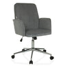 Siège de bureau à domicile SOLAO CORD avec revêtement en velours côtelé gris et pied en étoile chromé sur roulettes de hjh OFFICE