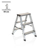 Échelle pliante en aluminium SOLID avec trois marches et une hauteur de 59 cm de hjh OFFICE