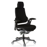 Siège de bureau de qualité professionnelle SPEKTRE BLACK noir avec revêtement en tissu, appuie-tête et accoudoirs de hjh OFFICE