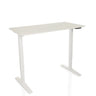 Bureau réglable en hauteur électriquement STAND BASIC en blanc avec plateau rectangulaire de hjh OFFICE