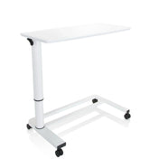 Bureau assis-debout blanc STAND II avec pied réglable en hauteur et quatre roulettes de hjh OFFICE