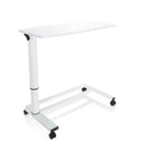 Bureau assis-debout blanc STAND II avec pied réglable en hauteur et quatre roulettes de hjh OFFICE