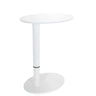 Bureau assis-debout blanc STAND III avec plateau ovale et pied rond de hjh OFFICE