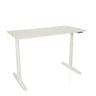 Bureau réglable en hauteur électriquement STAND PRO en blanc avec plateau rectangulaire de hjh OFFICE