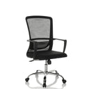 Siège de bureau à domicile STAR-TEC S en noir avec dossier en maille et base brillante de hjh OFFICE