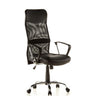 Siège de direction pour bureau à domicile STRYKA noir avec assise en similicuir et dossier en maille de hjh OFFICE