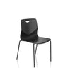 Chaise à quatre pieds T36 V noire avec une assise coque incurvée de hjh OFFICE