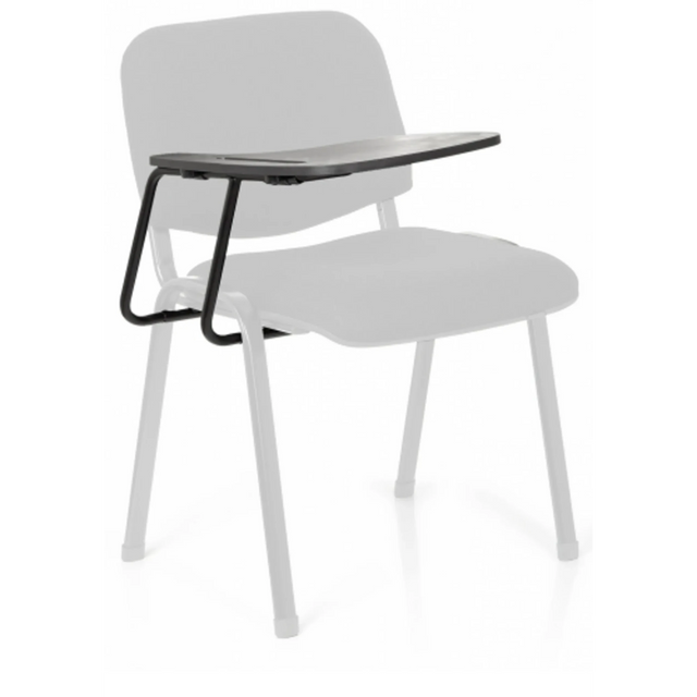 Chaise à quatre pieds TABLET XT 600 en noir avec tablette d'écriture intégrée de hjh OFFICE