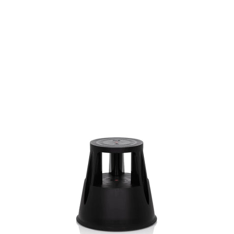 Tabouret marchepied TIO-M I en plastique noir avec base ronde de hjh OFFICE
