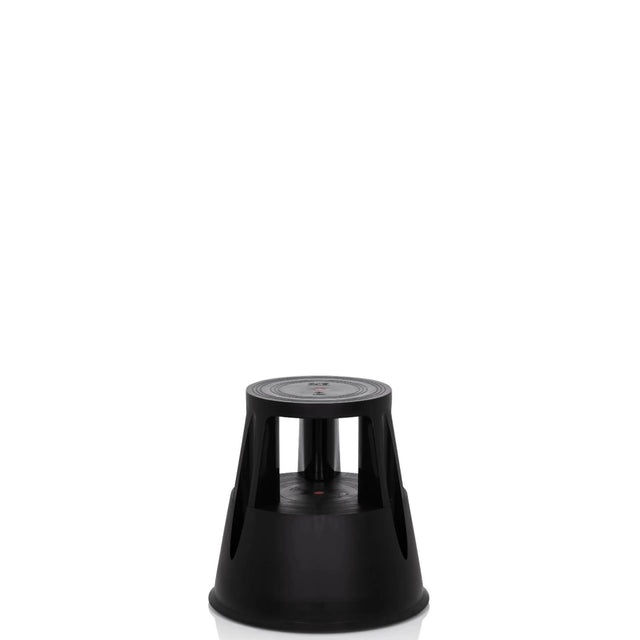 Tabouret marchepied TIO-M I en plastique noir avec base ronde de hjh OFFICE
