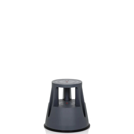 Tabouret marchepied TIO-M I gris foncé avec surface d'appui ronde et forme conique de hjh OFFICE