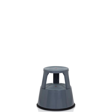 Tabouret marchepied TIO-M II gris foncé avec deux marches et base antidérapante de hjh OFFICE