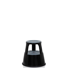 Tabouret marchepied TIO-M II noir avec deux marches et surfaces d'appui rondes de hjh OFFICE