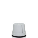 Tabouret marchepied gris TIO-S avec anneau de base noir antidérapant de hjh OFFICE