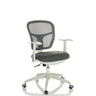 Siège de bureau à domicile TOP 108 W gris avec dossier en maille et structure blanche de hjh OFFICE