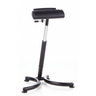 Siège assis-debout TOP WORK 30 noir avec support rembourré et pied réglable en hauteur de hjh OFFICE