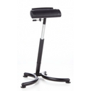 Siège assis-debout TOP WORK 30 noir avec support rembourré et pied réglable en hauteur de hjh OFFICE