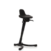 Siège assis-debout TOP WORK 34 noir avec assise ergonomique et pied en étoile de hjh OFFICE