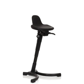 Siège assis-debout TOP WORK 34 noir avec assise ergonomique et pied en étoile de hjh OFFICE
