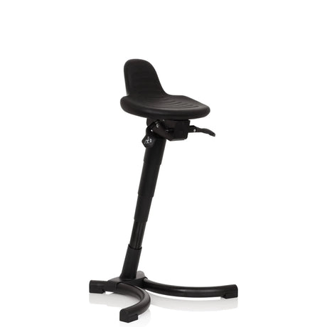 Siège assis-debout TOP WORK 34 noir avec assise ergonomique et pied en étoile de hjh OFFICE