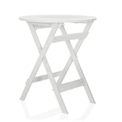 Table pliante blanche TRAVANO T avec plateau carré et piètement en X de hjh LIVING