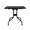 Table pliante TRAVANO T1 noire avec plateau carré et piètement incurvé de hjh LIVING