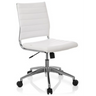Siège de bureau de qualité professionnelle TRISHA avec revêtement blanc et piètement chromé de hjh OFFICE