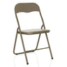Chaise pliante TUDELA BASIC taupe avec revêtement PVC et structure en métal de hjh OFFICE