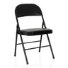 Chaise pliante TUDELA H noire avec revêtement en similicuir et structure noire de hjh OFFICE
