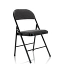 Chaise pliante TUDELA I avec housse en velours gris foncé et structure noire de hjh OFFICE