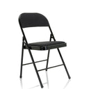 Chaise pliante TUDELA II noire avec housse en tissu et structure métallique de hjh OFFICE