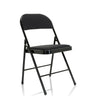 Chaise pliante TUDELA II noire avec housse en tissu et structure métallique de hjh OFFICE