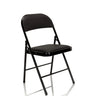 Chaise pliante TUDELA noire avec revêtement en similicuir et structure métallique de hjh OFFICE