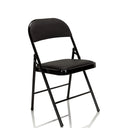 Chaise pliante TUDELA noire avec revêtement en similicuir et structure métallique de hjh OFFICE