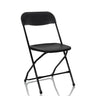 Chaise d'extérieur noire TUDELA XXL B avec structure en métal et surface en plastique de hjh OFFICE