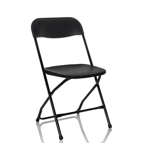 Chaise d'extérieur noire TUDELA XXL B avec structure en métal et surface en plastique de hjh OFFICE
