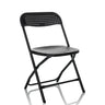Chaise d'extérieur noire TUDELA XXL PRO avec assise et dossier perforés de hjh OFFICE