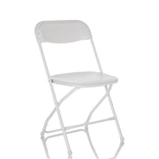 Chaise d'extérieur blanche TUDELA XXL W avec structure pliable et assise lisse de hjh OFFICE