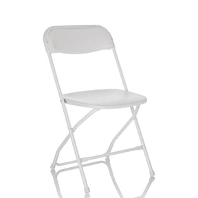 Chaise d'extérieur blanche TUDELA XXL W avec structure pliable et assise lisse de hjh OFFICE