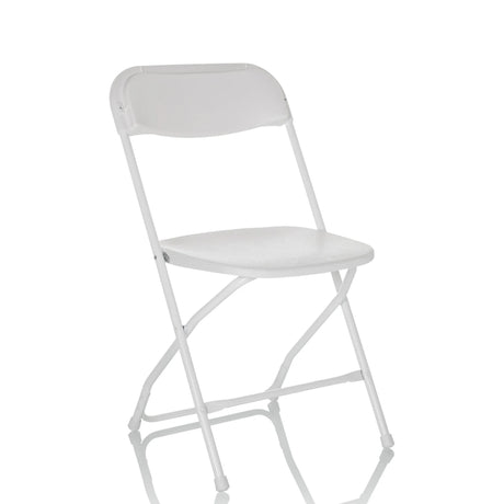 Chaise d'extérieur blanche TUDELA XXL W avec structure pliable et assise lisse de hjh OFFICE