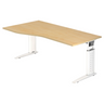 UNDA 18 W | 180x100 | Schreibtisch höhenverstellbar - buerostuhl24