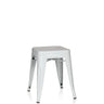 Tabouret de bistrot blanc VANTAGGIO avec une assise carrée et quatre pieds de hjh OFFICE