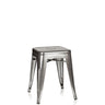 Tabouret de bistrot VANTAGGIO en métal couleur platine avec assise carrée de hjh OFFICE
