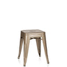 Tabouret de bistrot VANTAGGIO couleur champagne en métal avec une assise carrée de hjh OFFICE