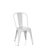 Chaise de bistrot VANTAGGIO BRUSH en métal blanc avec dossier arrondi de hjh OFFICE